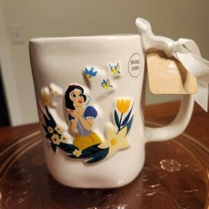 Rae Dunn Disney Snow White Double Sided "Just One Bite" 16oz Mug NEW WITH TAGS